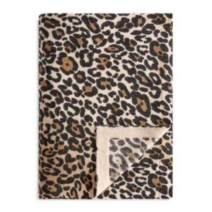 Arlotta Leopard Print Throw Cashmere Wool